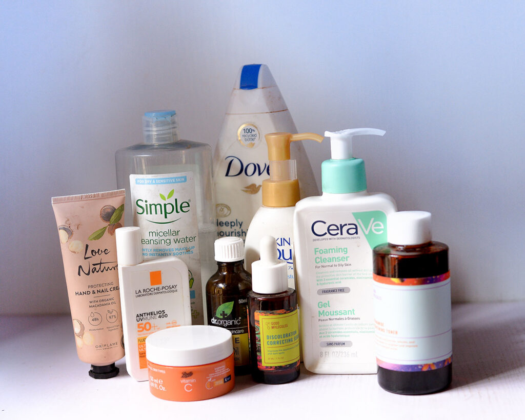 skincare products
